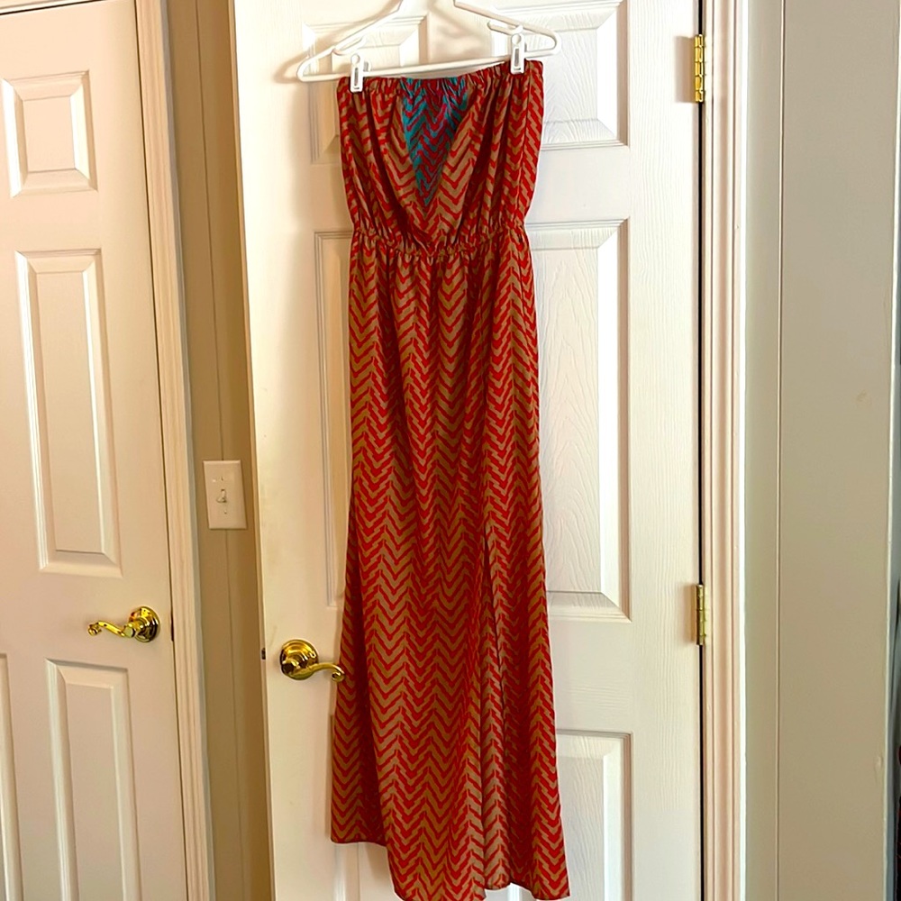 Brown and rust Maxi dress